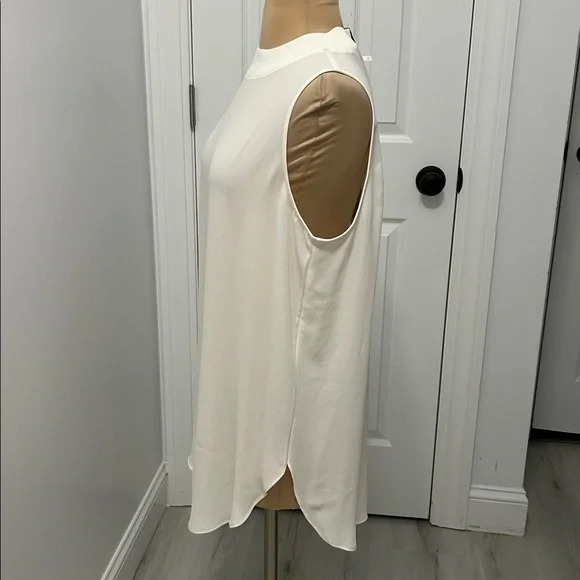 Loft Cream Sleeveless Chiffon Blouse - Picture 3 of 8